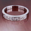 White Gold Plated Round Cut White Crystals Zircon CZ Band Rings For Women R015 2015 Plain Wedding Rings Vintage Ring 18K
